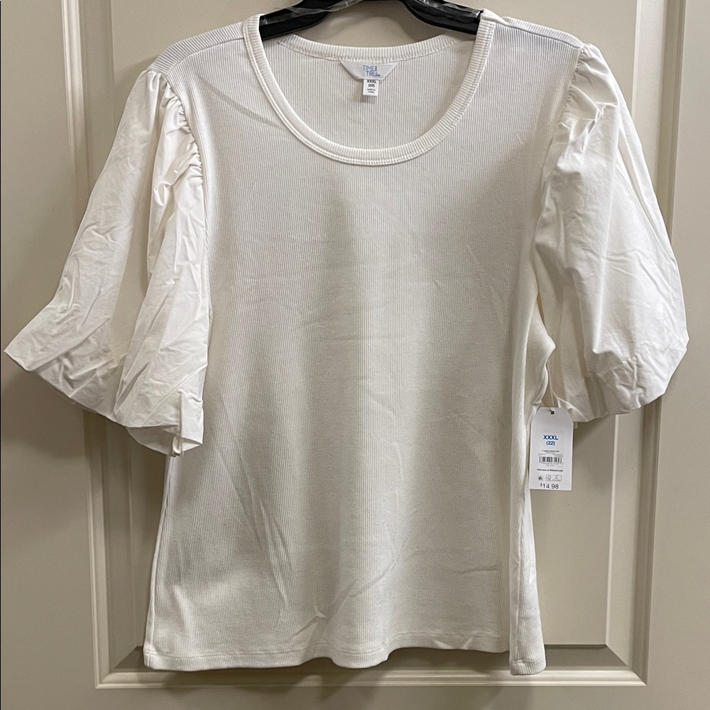 Kohl's Cream Puff Sleeve Tee